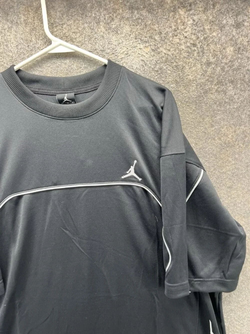 Vintage Jordan Jumpman Shirt Mens XL Black Basketball Performance Top 90s Y2K